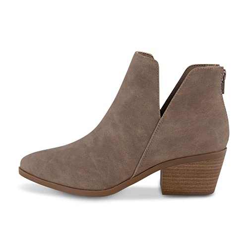 Cushionaire Women's Elodie Ankle Boot +Memory Foam, Wide Widths Available, Taupe 6.5 #TOP1