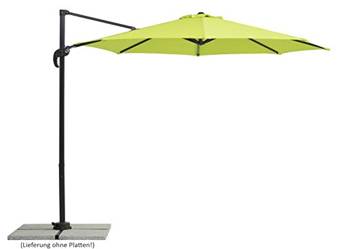 Schneider Sonnenschirm Rhodos Junior, apfelgrün, 300 cm rund, 760-78, Gestell Alu/Stahl, Bespannung Polyester, 17.2 kg