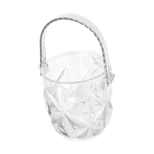 GALPADA Secchiello per Ghiaccio Trasparente Portatile con Pinza per Feste e Picnic Mantiene Le Bevande Fredde per Barbecue e all Aperto