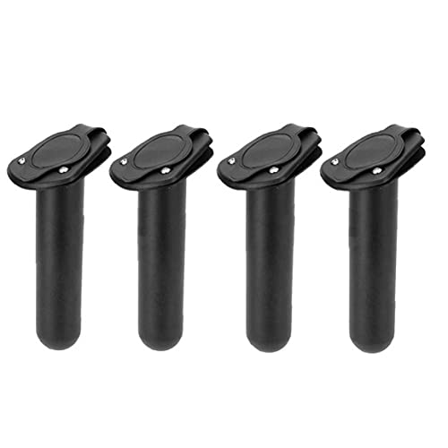 Ruluti Support de Tige de Bateau à 4 pcs Support en Plastique encastré avec Couvercle de Capuchon Accessoire de pêche Accessoire 19 * 10 * 4cm