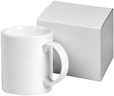 36x Sublimation Mugs 11Oz Blank White Large Handle Coffee Mug with Gift Boxes , ORCA Coated Ceramic Plain White Mugs for Heat Press Printing