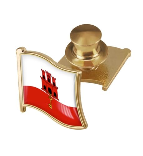 Image of vmcoatdu Country Flag Backs Locking Pin Keepers Locking Clasp Pin Badge International Travel Brooch Metal Alloy Souvenir Pin 0.75x0.7 Inch Small Pin