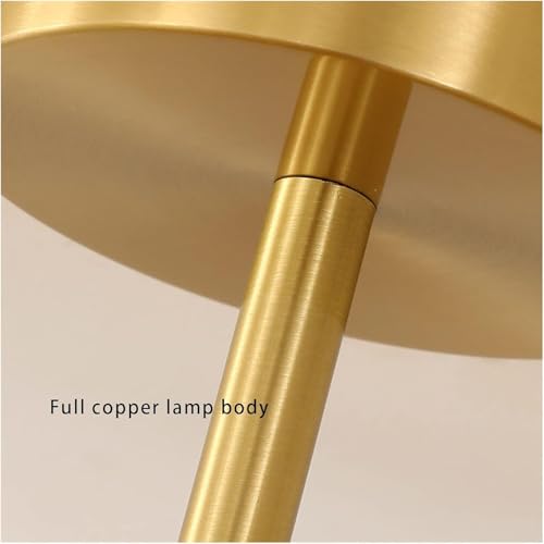 Plafonnier entièrement en cuivre et cristal chic pour une chambre raffinée de 53cm