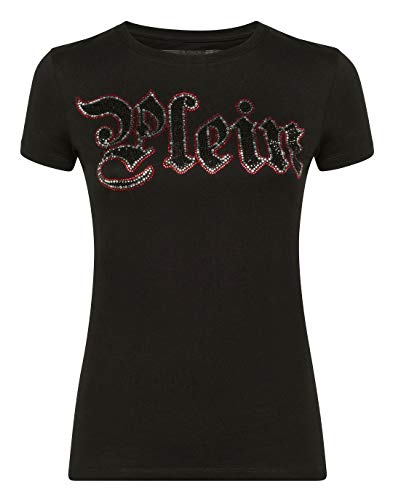 Preisvergleich Produktbild Philipp Plein Damen T-Shirt Round Neck SS Gothic Plein Schwarz Medium