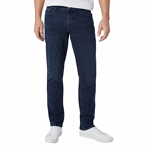 IZOD Men's Comfort Stretch Straight Fit Jean (as1, Waist_Inseam, Numeric_32, Numeric_32, Regular, Regular, Dark Blast, 32W x 32L)