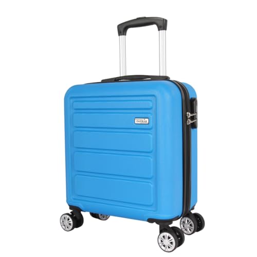ZAHRAB Cabin Suitcase, Easy Jet 45x36x20 Cabin Bag | Lightweight, Telescopic Handle, Hard Shell Small Carry on Suitcase with Wheels | Travel Luggage (Blue)