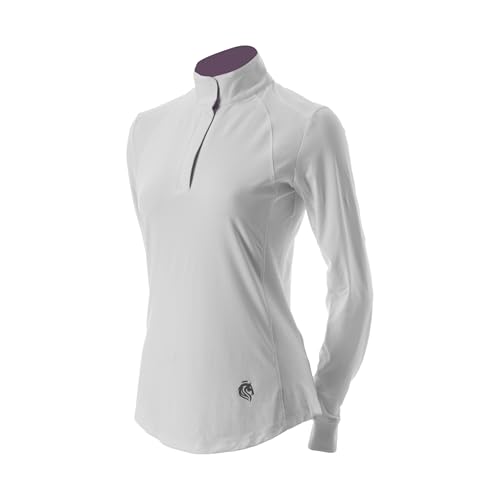 Equinavia Sonja Womens Long Sleeve Show Shirt - White/Orchid Mist - XL