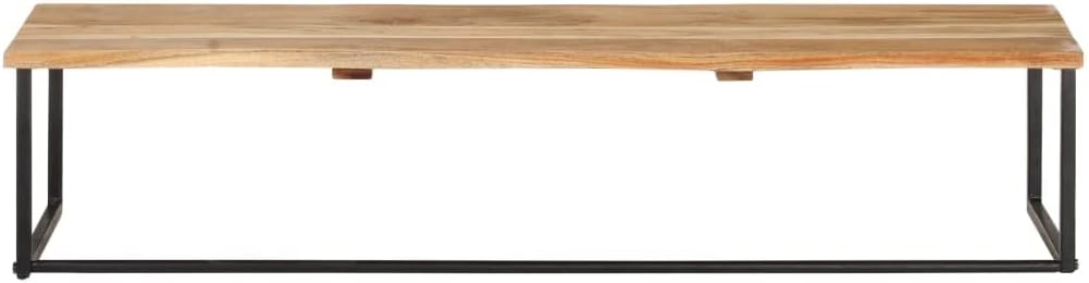 vidaXL Peg Brown Solid Acacia Wood, Powder-Coated Iron 39.4x13.8x8.7 in