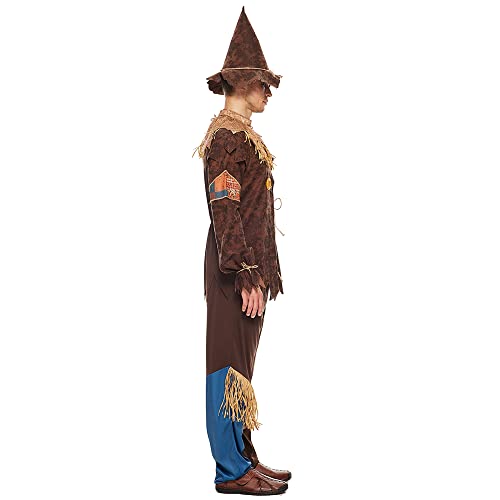 Eraspooky Men's Scarecrow Costume Deluxe Adult Halloween Straw Wizard Kit #TOP4