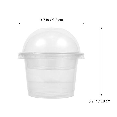 Copos de sobremesa transparentes de 250 ml Hemoton, copos descartáveis para sorvete de iogurte, muff