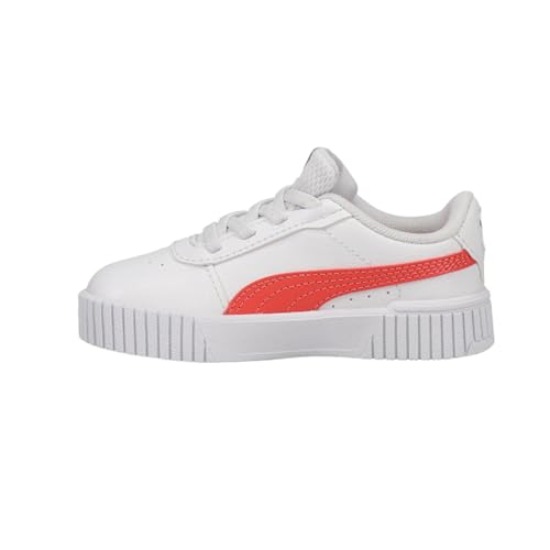 PUMA Toddler Girls Carina 2.0 Glitzy Lace Up Sneakers Shoes Casual - White3