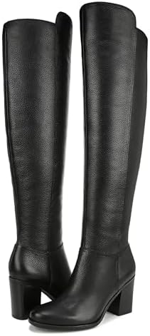 Naturalizer Womens Kyrie Water Repellent Over The Knee Boot Black Leather 10 M | Image 3