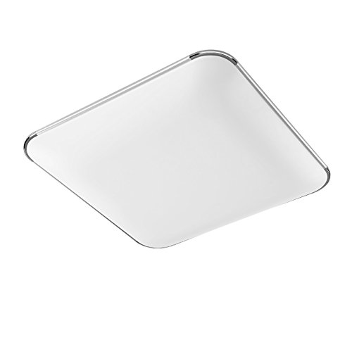 Preisvergleich Produktbild 40W LED Deckenleuchte für Kueche Wohnzimmer Badezimmer Schlafzimmer, modern quadratisch, 3000K warmweiss, 53x53 cm, 3200 lm, 230v LVWIT