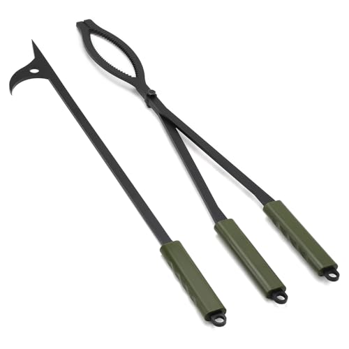 Stanbroil 28' Firewood Tongs and Fire Poker Set, Large...