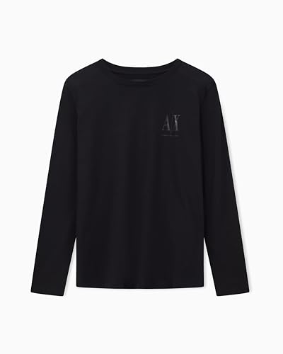 Armani Exchange Women's Icon Logo Long Sleeve Tee, Black, Small