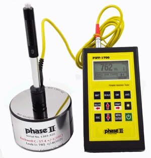 Accusize Industrial Tools PhaseII+ Hardness Tester w/D Impact Device w/Certified Test Block, PHT-1700C
