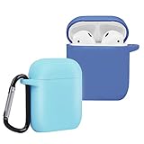 CEEPUY Case für Airpods Hülle,Stoßfeste Unterstützt Schutzhülle Kabelloses Laden Silikonhülle...