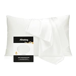 Toddler Kids Pillowcase 100% Mulberry Silk, Hypoallergenic Soft Smooth Baby Pillow Cover fits 13×18 12×16, Skin and Hair Benefits for Boys and Girls with Gift Box (Ivory White,1pc,13″x18″)
