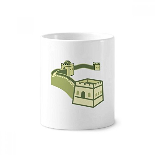 Tasse blanche Grande Muraille de Chine, pot à stylo et gobelet céramique