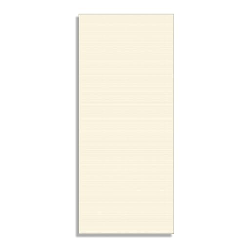 Cream Linen Wedding Menu Cards 4 x 9 - 100 Printable Dessert Menu Cards 80lb (218 GSM) - Wedding Program Paper Restaurant Menu Card Rack Card Business Note Card 4x9 Cardstock for Wedding Reception