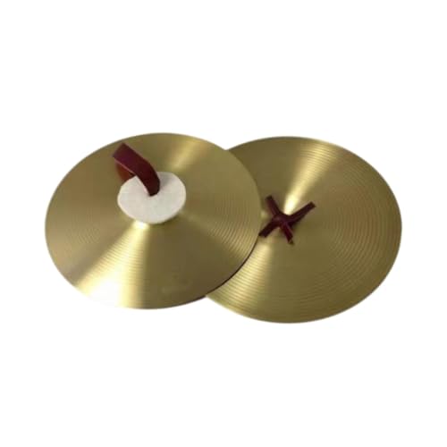 Menolana 2 Pieces Crash Cymbals Traditional Percussion Hand Cymbal for Drum Set Musical Instrument for Professionals Band Performance, 18 inch