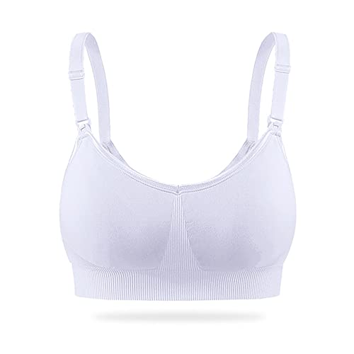 Soutien-gorge d'allaitement en coton grande taille XXL violet clair pour femme sans fil