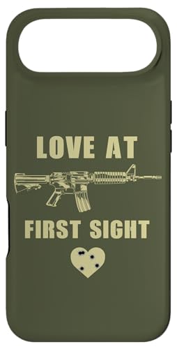 Love at First Sight ? Men's Funny Sarcastic Gun Humor �X�}�z�P�[�X iPhone Air �p