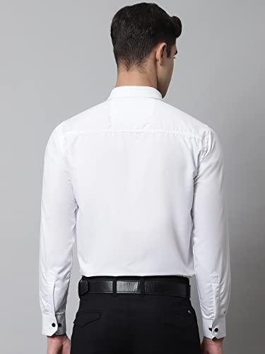 Image of Majestic Man Slim Fit Solid Cotton Blend Formal Shirt for Men