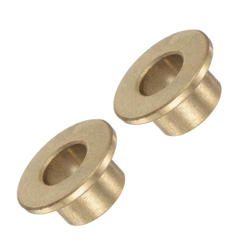 Kozelo 2 Stk. Flanschbuchse - [10mm x 14mm x 10mm] Bronze-Gleitlager für den Einsatz in Maschinen | Gold