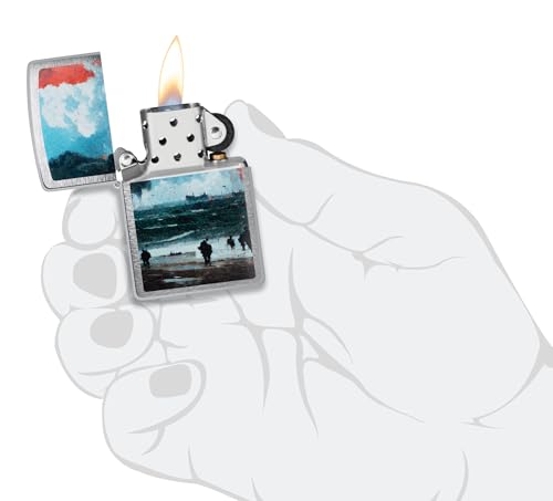 Encendedor Zippo Clásico D-Day Landing Plateado miniatura 5