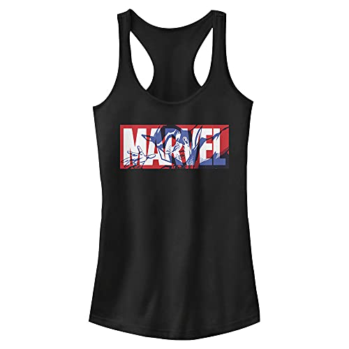 Marvel Junior's Universe Strange Slim Fit, Scoop Hem Racerback Tank, Black, Small