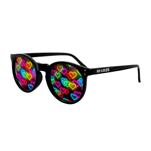 HI-LITES Special Effect Glasses-HEART Effect Lenses (Black) - Designer Style