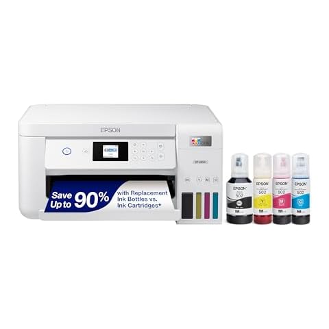 Epson EcoTank ET-2850 Wireless Color All-in-One Cartridge-Free Supertank Printer with Scan, Copy and Auto 2-Sided Printing (Renewed) Cover