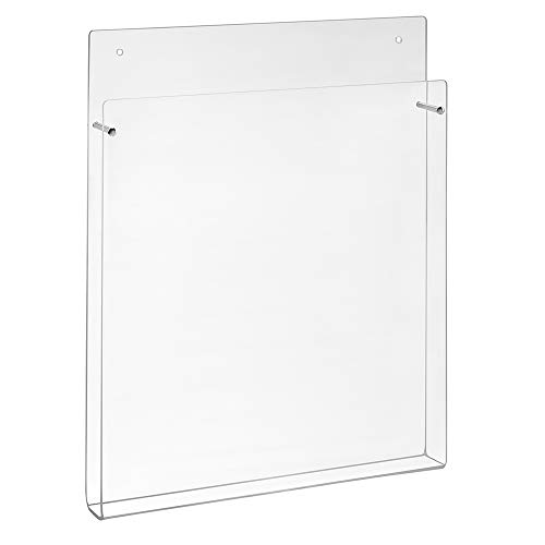 DIN A4 Wandprospekthalter aus Acrylglas mit kleiner Fülltiefe (23mm) - Zeigis® / Wandhalter/Dokumentenhalter/Zeitschriftenhalter/Broschürenhalter/Transparent