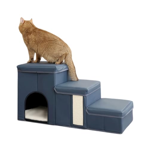 Klivex �y�b�g�p�܂肽���݊K�i ���^���E�L�p 3�i�X�e�b�v ���[�t�� ����~�� �h���f�� �R���p�N�g �ȃX�y�[�X ����\�� �V���E�V�j�A���Ή� (�u���[)