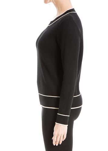 Image of Max Studio Women's Flat Knit Long Sleeve Sweater