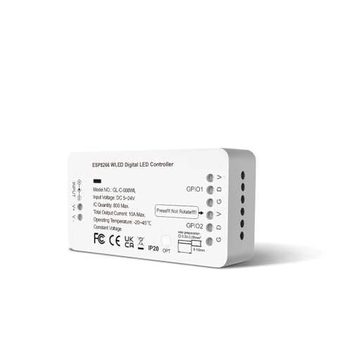 Atenuador LED digital de 5V a 24V con control para WS2812B 2