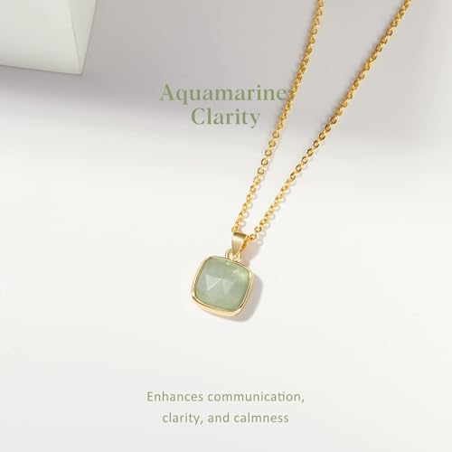 Kissyan Healing Crystal Necklace, 14K Gold Plated Natural Stone Pendant Necklace Reiki Quartz Amethyst Citrine Gemstone Spiritual Jewelry For Women thumb #1