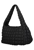 Feinmaterial: Polyester Cartoon Schultertasche Schwarz, ACC Damen