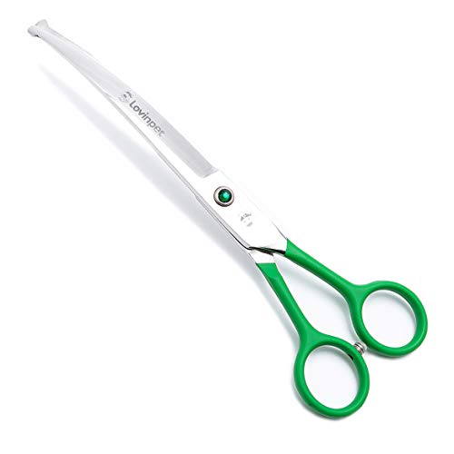 LovinPet Pet 7″ Curved Scissor Right/Left-Handed Pet Round-Tip Grooming 6CR Stainless Steel Safety trimming shears for Dogs and Cats (Easy use Curved Scissor) LovinPet Pet 7″ Curved Scissor Right/Left-Handed Pet Round-Tip Grooming 6CR Stainless Steel Safety trimming shears for Dogs and Cats (Easy use Curved Scissor)