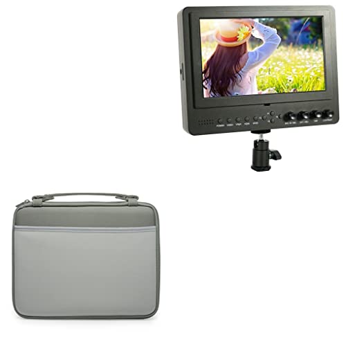 BoxWave Case Compatible with ProAm Iris Pro Wireless P7WHDI - Hard Shell Briefcase, Slim Messenger Bag Briefcase Cover Side Pockets - Pewter