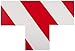 Mighty Line T3RW Floor Marker Tape, 9" Length, 6" Width, Red/White (Pack of 50 per Roll)