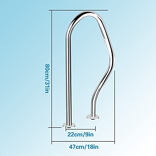 Main courante de piscine en acier inoxydable inox 304 durable - 7