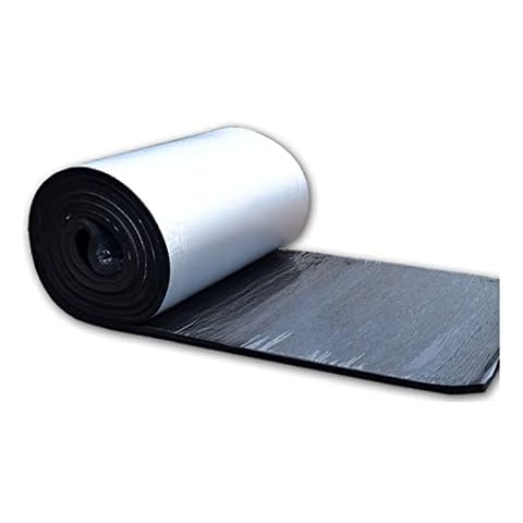 SHUGUANGGUDE Car Sound Deadener Deadening Mat,self-Adhesive Aluminum Foil Sound Insulation Cotton/for Car Wall Loft Shed Camping,Heat Insulation,Fireproof and Waterproo,5mm(THK),1 * 1M(1m²) Cover
