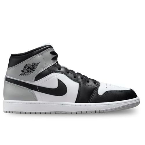 Jordan 1 Mid in White, Black & Smoke Grey2
