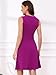 Allegra K Women's Work Dress Round Neck Solid Color Sleeveless A-Line Casual Office Dresses Medium Fuchsia