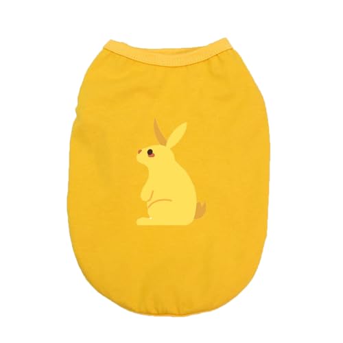 ZSDGBZ 犬服 春 夏 犬の服 夏用 タンクトップ 通気性メッシュ通気メッシュベスト ノースリーブベスト わんこ服 小型犬 イエロー 中型犬 ?外 熱中症対策 家着 お散歩 お出かけ わんこ用 にゃんこ用