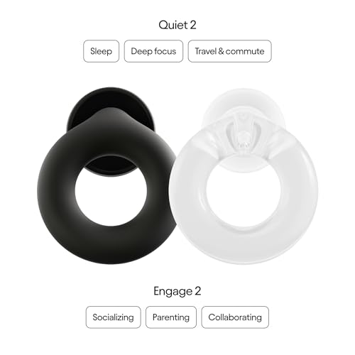 Image of Loop Quiet 2 & Loop Engage 2 Everyday Bundle (2-Pack) - Reusable Ear Plugs for Sleep, Focus, Noise Sensitivity & Socializing | 24 dB /16 dB Noise Reduction