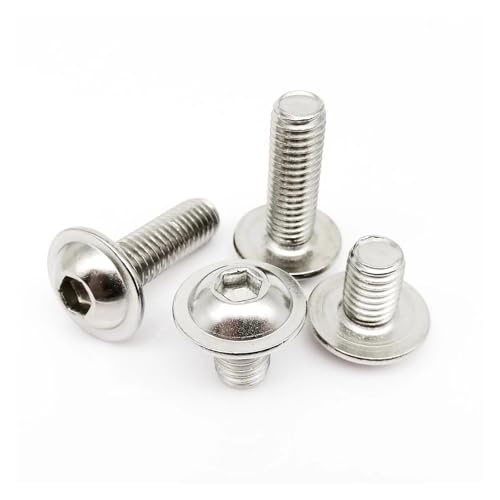 Jiuxinyun Edelstahl Sechskantschraube mit Gewinde bis Kopf