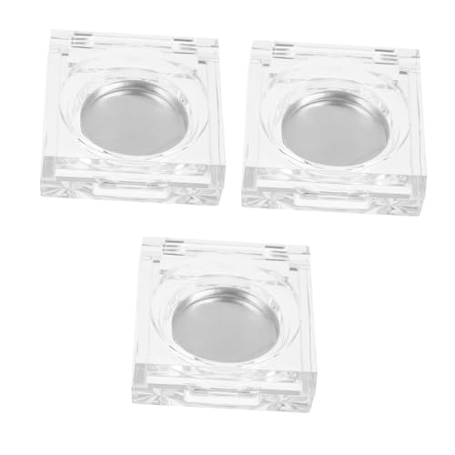Beatifufu 6 Piezas Caja Organizadora Transparente para Sombras y Recargables Estuche Vacío para Maquillaje Portátil Almacenamiento Práctico para Polvos Cosméticos